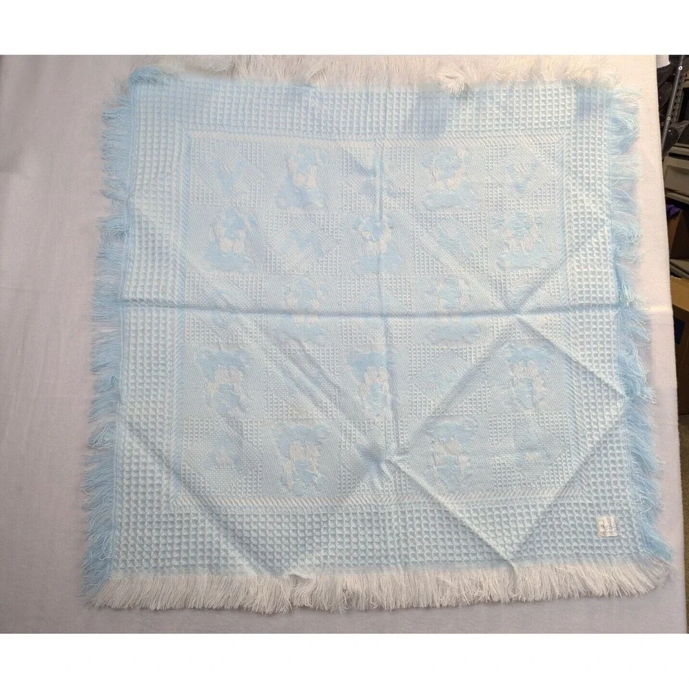 Up Scale Blue Acrylic Baby Blanket‎
